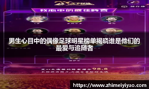 男生心目中的偶像足球明星榜单揭晓谁是他们的最爱与追随者